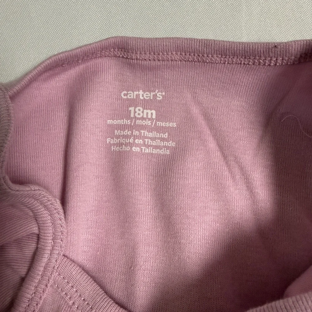 Carter's Baby Girls 2pc Sleeveless Bodysuit Set Size 18 Months Purple Grey